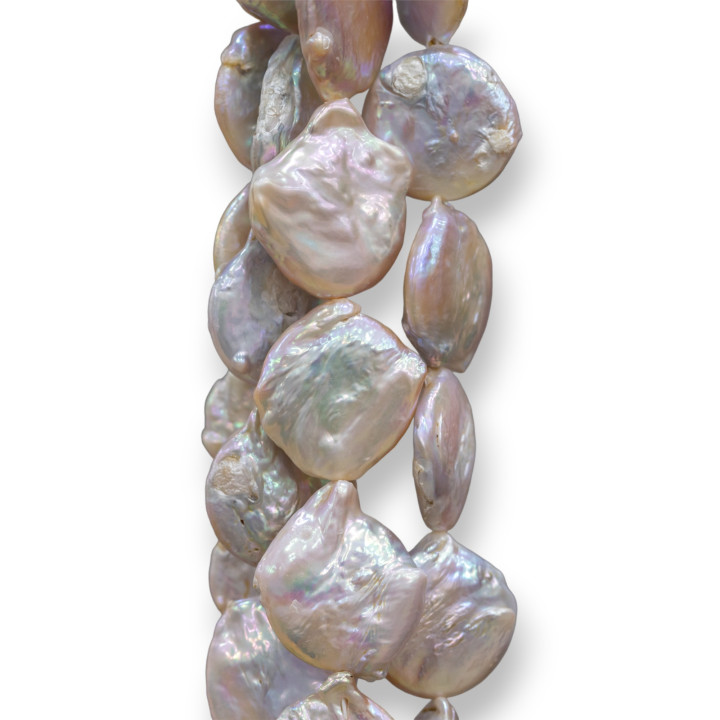 Flat Baroque River Pearls (YQG) Λιλά 70-80γρ