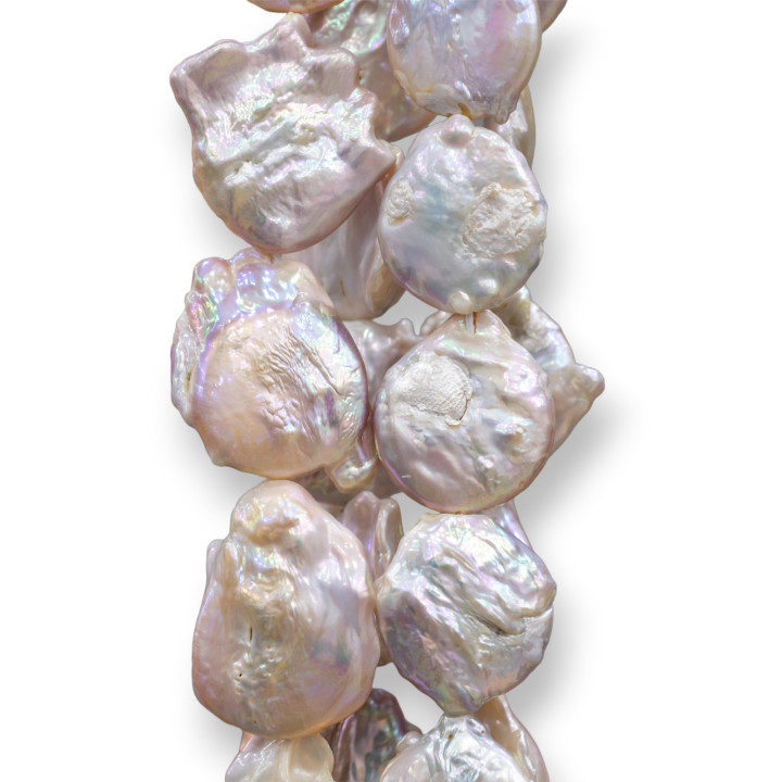 Flat Baroque River Pearls (YQG) Λιλά 80-90γρ