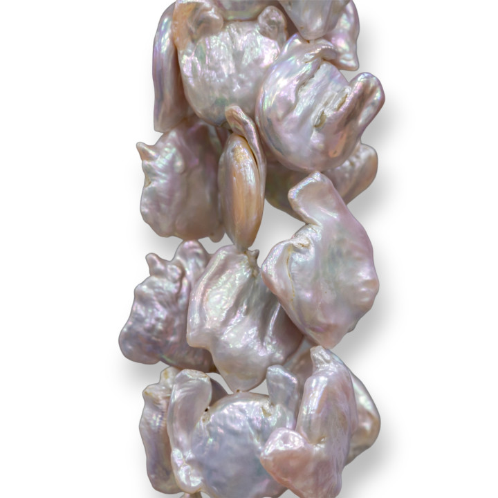 Flat Baroque River Pearls (YQG) Lilac 90-100gr