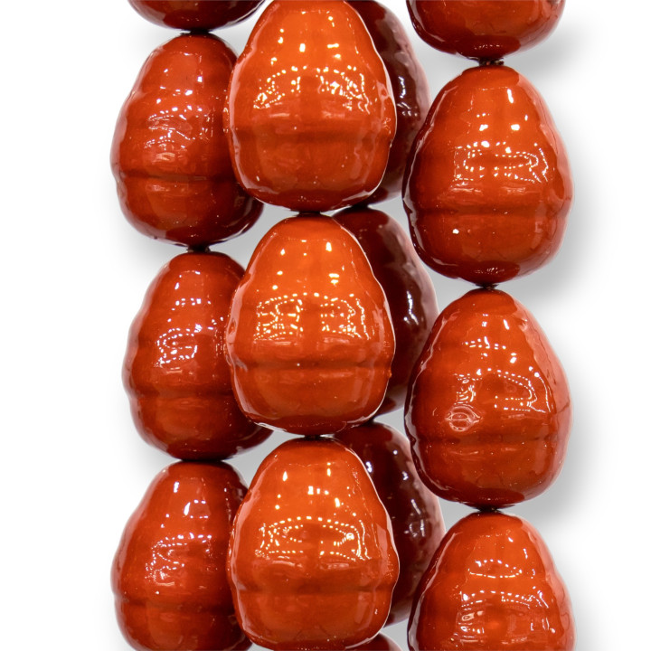 Perles de Majorque Corail Rouge Sardaigne Baroque Irrégulier 18x24mm