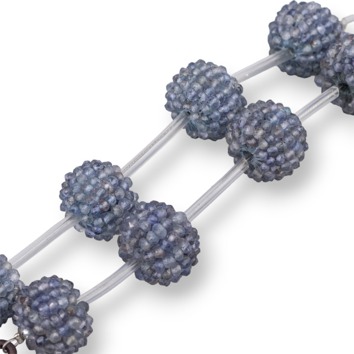 Perles Rondes Iolite Tissées 15mm 4pcs