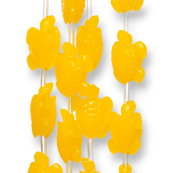 Turtle Wire Perles Résine 16x18mm 16pz Jaune