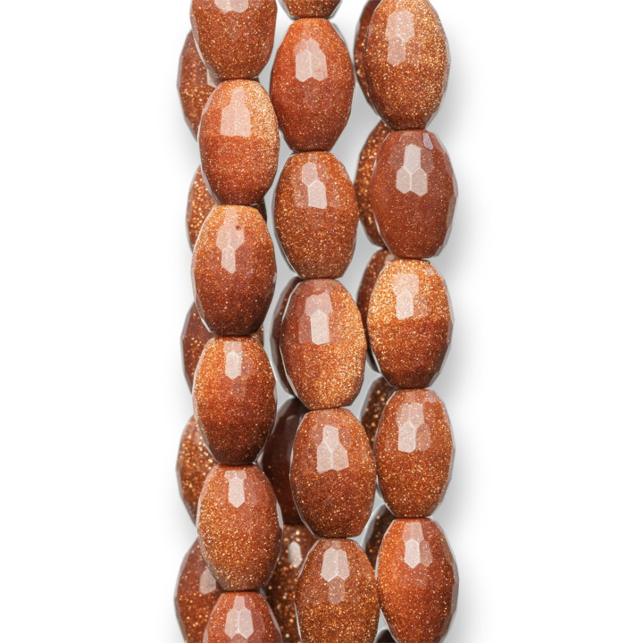 Pietra Del Sole Gold Riso Briolette Sfaccettato 8x12mm