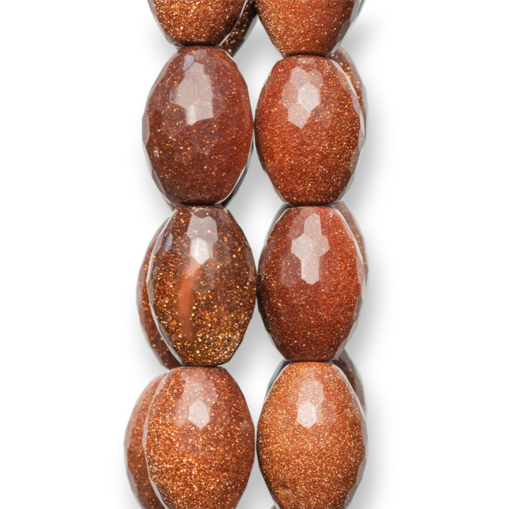 Pietra Del Sole Gold Rice Briolette Faceted 18x22mm