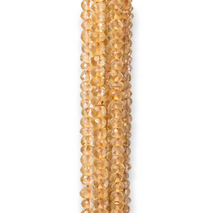 MachineCut Indian Stones Arandelas Facetadas 2,5-3,0mm Cuarzo Citrino