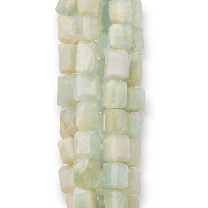 Piedras indias cortadas a máquina Piedra irregular facetada 14-15 cm Tamaño del alambre 8-10x13 mm Aguamarina cruda