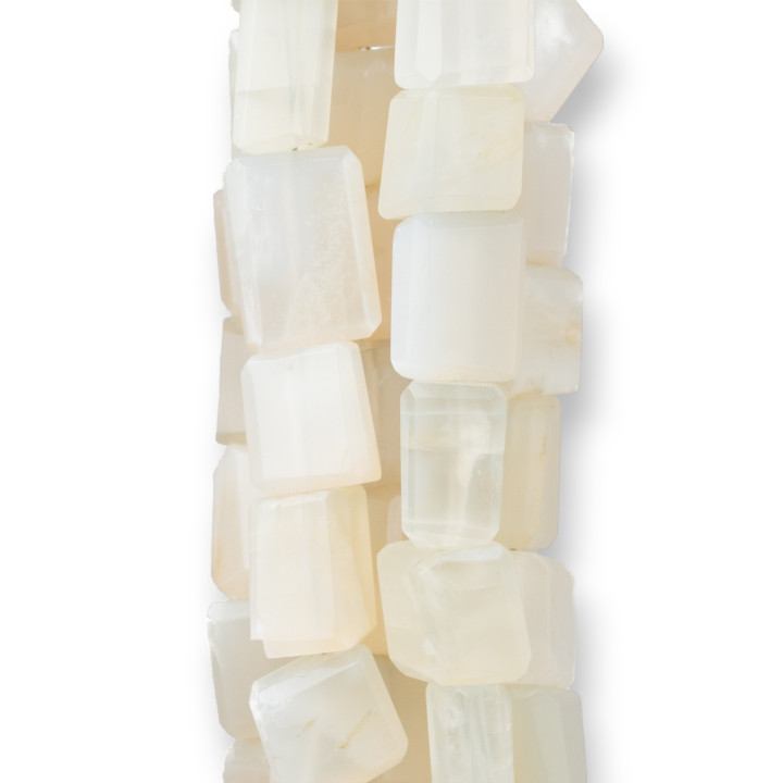 Indian Stones MachineCut Faceted Inregular Stone 14-15cm Μέγεθος σύρματος 8-10x13mm Moonstone