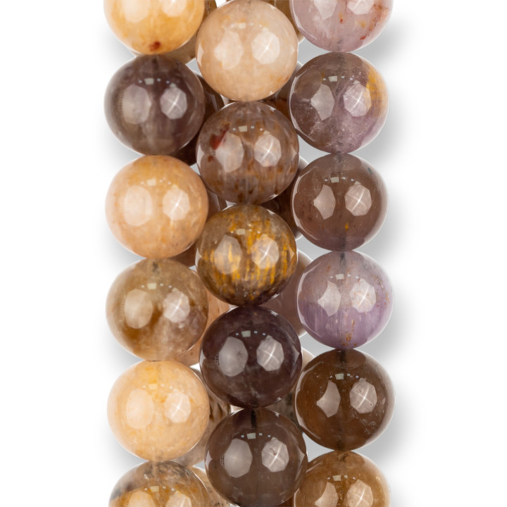 Cuarzo Rutilado Fancy Top Redondo Liso 12mm