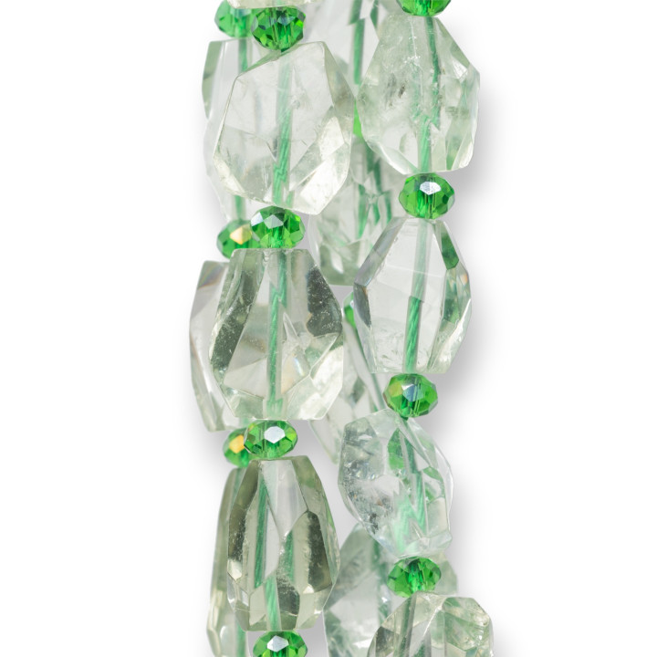 Pierre de quartz fantôme irrégulière à facettes 13-18 mm