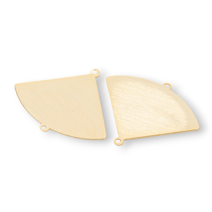 Componente conector de ventilador de placa cepillada de plata 925 25x20 mm 4 piezas dorado