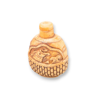 Oggettistica Netsuke di Osso Inciso a Mano 1pz