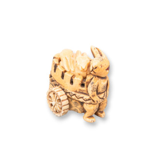 Oggettistica Netsuke di Osso Inciso a Mano 1pz 45x50mm