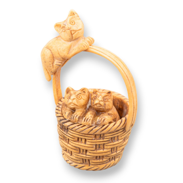 Hand-Engraved Bone Netsuke Objects 1pc 50x75mm