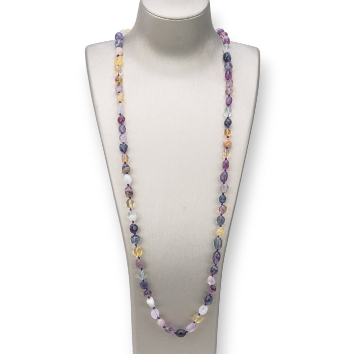 Charleston Necklace Semi-precious Stones Tumbled Stone - Elegance and Style for
