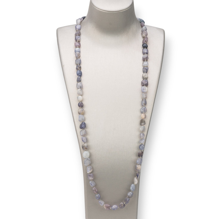 Charleston Necklace of Semi-precious Stones Tumbled Stone 8x10mm - Elegance