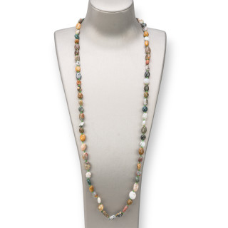 Collar Charleston Piedras Semipreciosas Piedra Rodada - Elegancia y Estilo para