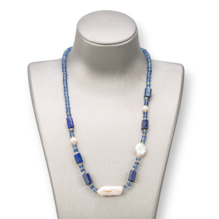 Collana di Pietre Dure, Perle ed Ematite - Eleganza e Stile | World o