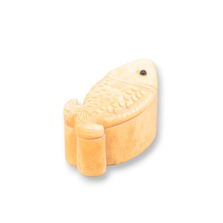 Hand-Engraved Bone Netsuke Objects 1pc 25x50mm