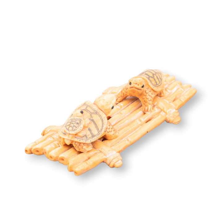 Oggettistica Netsuke di Osso Inciso a Mano 1pz 95x30mm