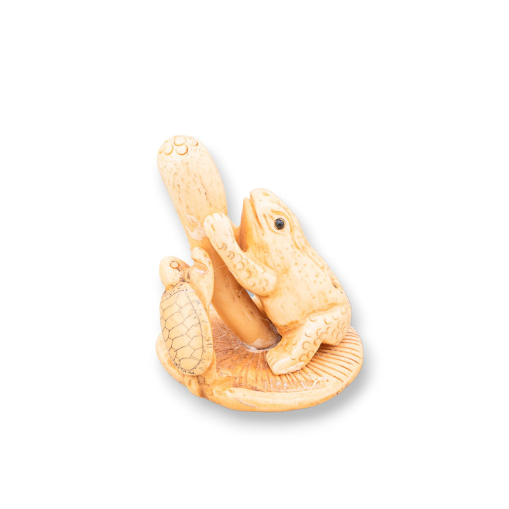 Oggettistica Netsuke di Osso Inciso a Mano 1pz