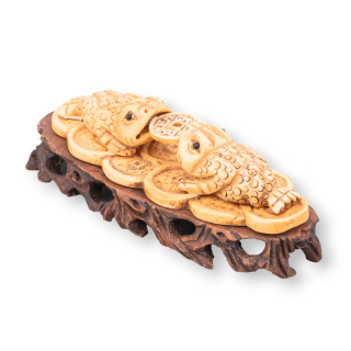 Oggettistica Netsuke di Osso Inciso a Mano 1pz