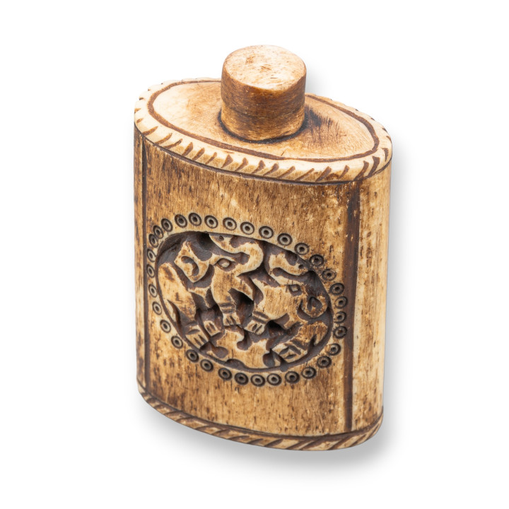 Oggettistica Netsuke di Osso Inciso a Mano 1pz 40x70mm