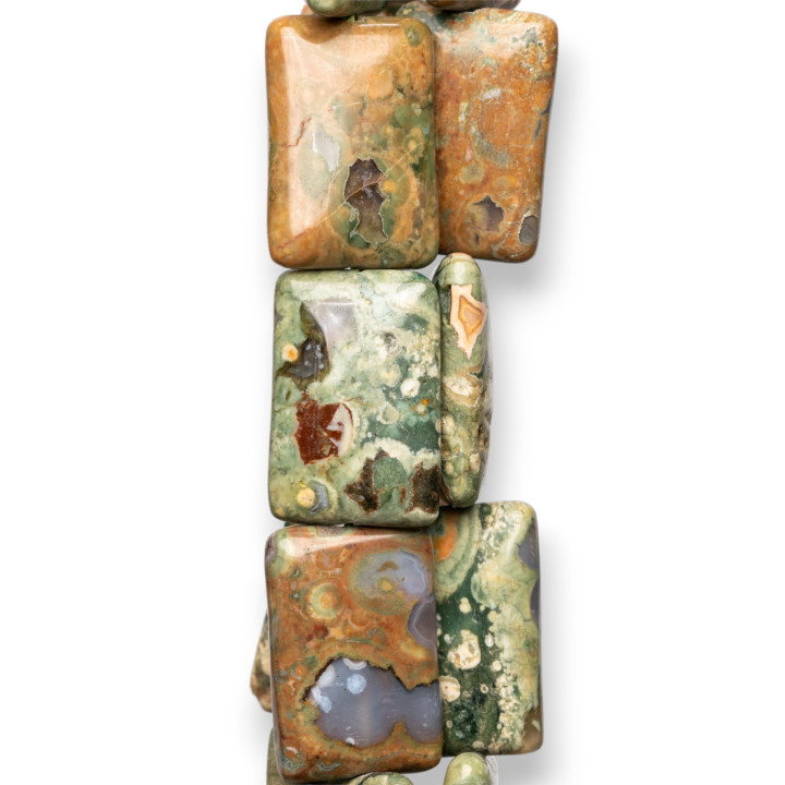 Rhyolite Plat Rectangle 20x30mm Vert