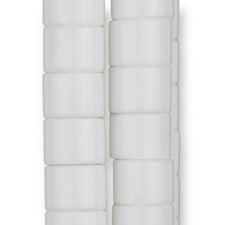 Agata Bianca Cilindro Synt 15x11mm