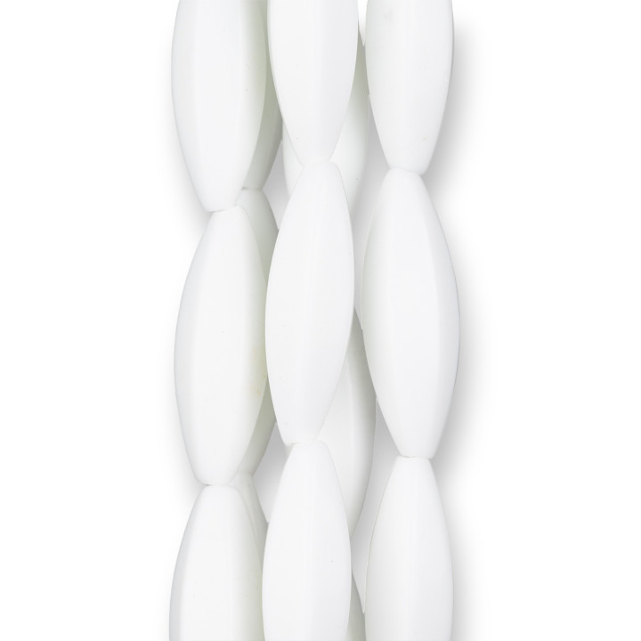 Ρύζι Λευκός Αχάτης Hexagonal Synt 12x40mm