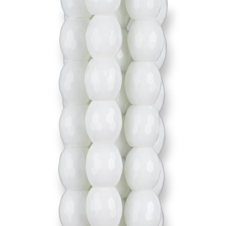 Ρύζι Λευκός Αχάτης Faceted Synt 12x13mm