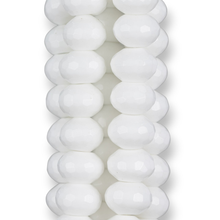 Ágata Blanca Rondelle Facetada Synt 12x07mm