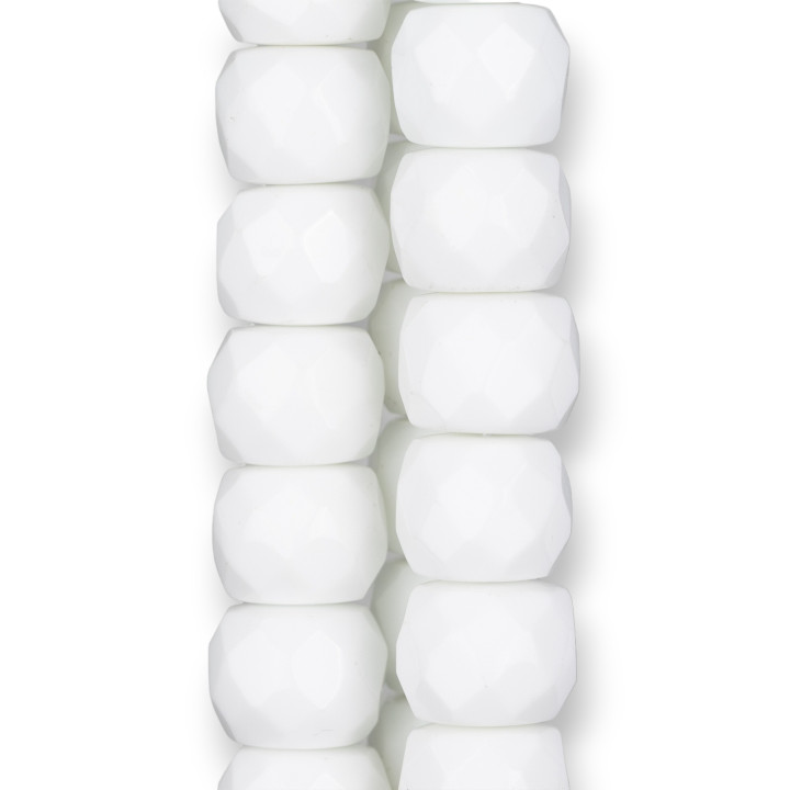 Agata Bianca Rondelle Sfaccettato Synt 13x10mm