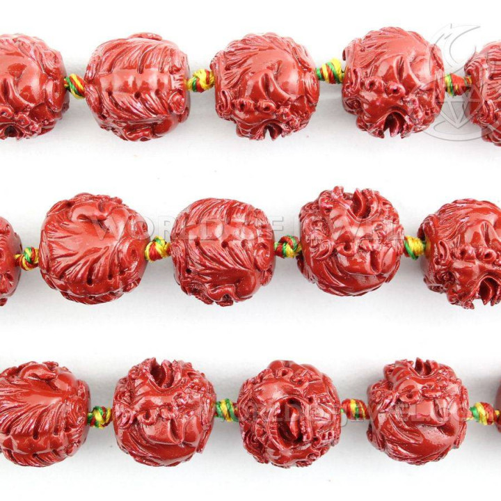 Resina Sfera Incisa 20mm 16pz Chimera Rosso