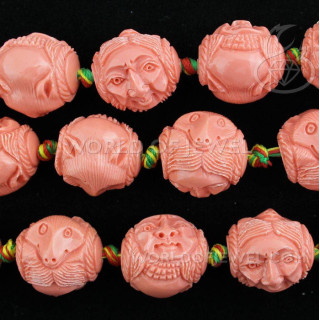 Esfera Grabada en Resina 20mm 16pcs Zorro Naranja