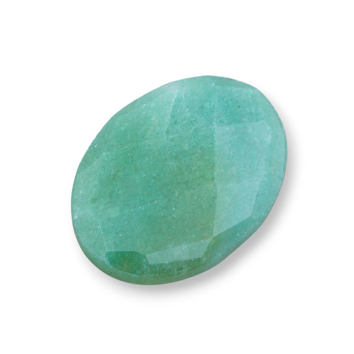 Μεγάλο οβάλ με όψη Cabochon Εξάρτημα 30x40mm 1 τεμ Green Aventurine