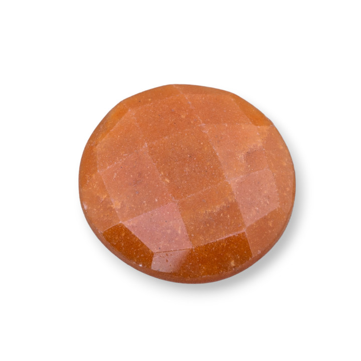 Componente Cabochon Tondo Sfaccettato 30mm 2pz Eosite