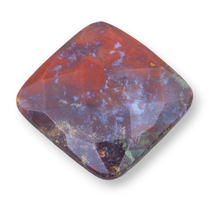 Composant Cabochon Grand Carré Facette 40mm 1pc Agate Indienne