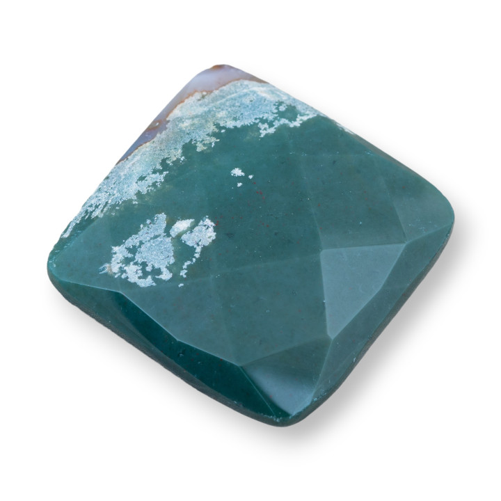 Μεγάλο Τετράγωνο Faceted Cabochon Component 40mm 1τμχ Αχάτης βρύου