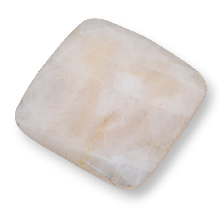 Large Square Faceted Cabochon Component 40mm 1pc Calcite