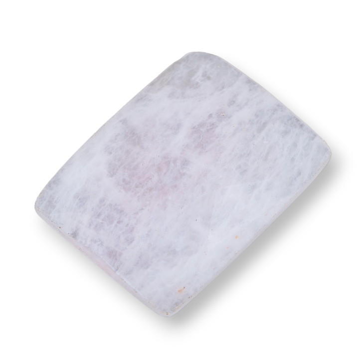 Composant Cabochon Grand Rectangle Facette 30x40mm 1pc Quartz Rose