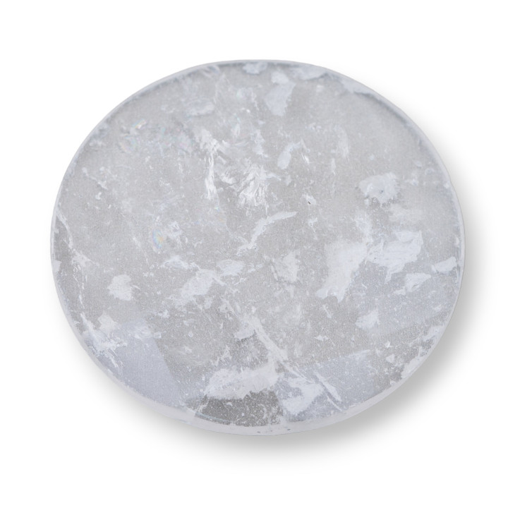 Composant Grand Cabochon Rond Facette 40mm 1pc Cristal de Roche