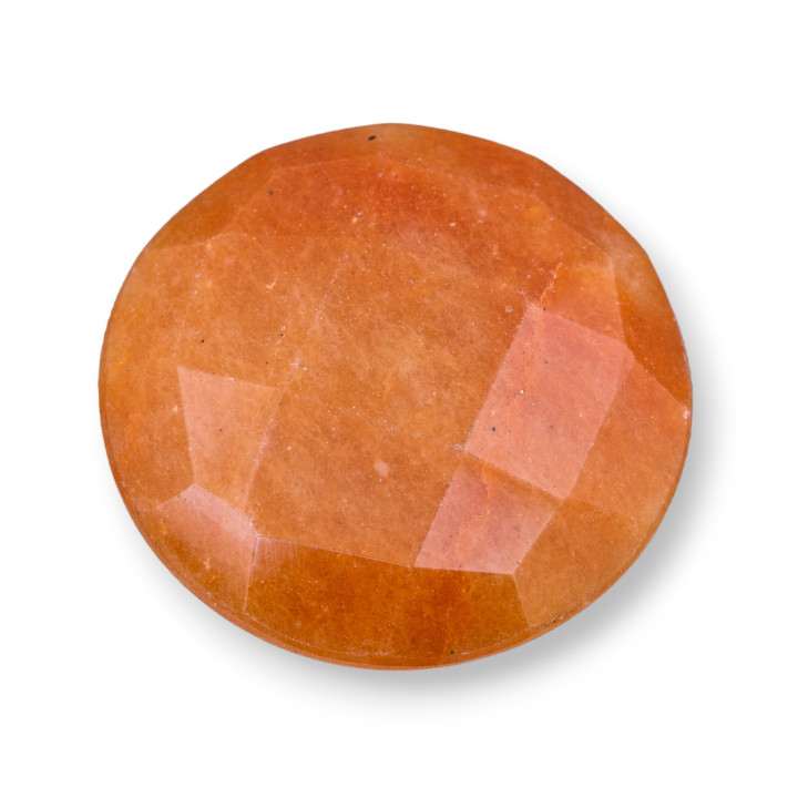 Komponente Großer runder facettierter Cabochon 40 mm 1 Stück Eosit