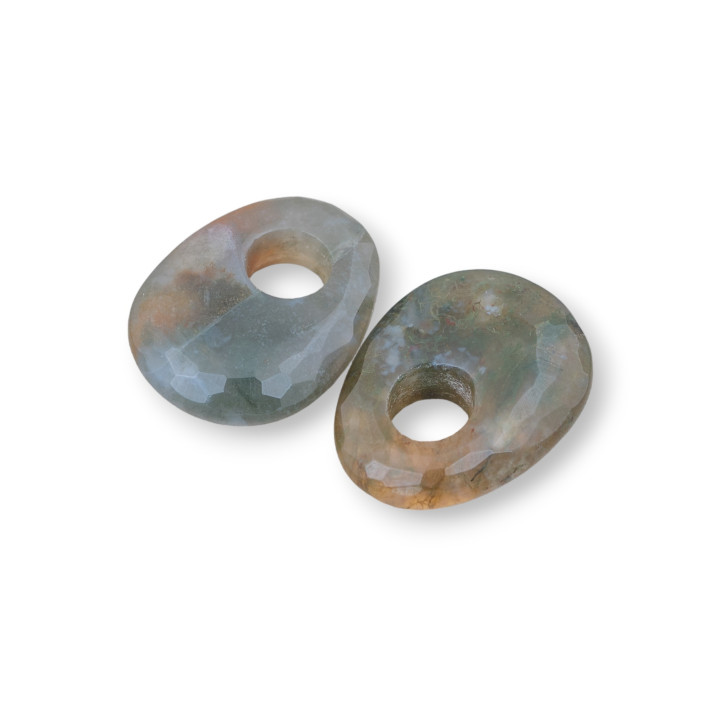 Componente Creola Gocce Sfaccettata 18x22mm Agata Indiana 4pz