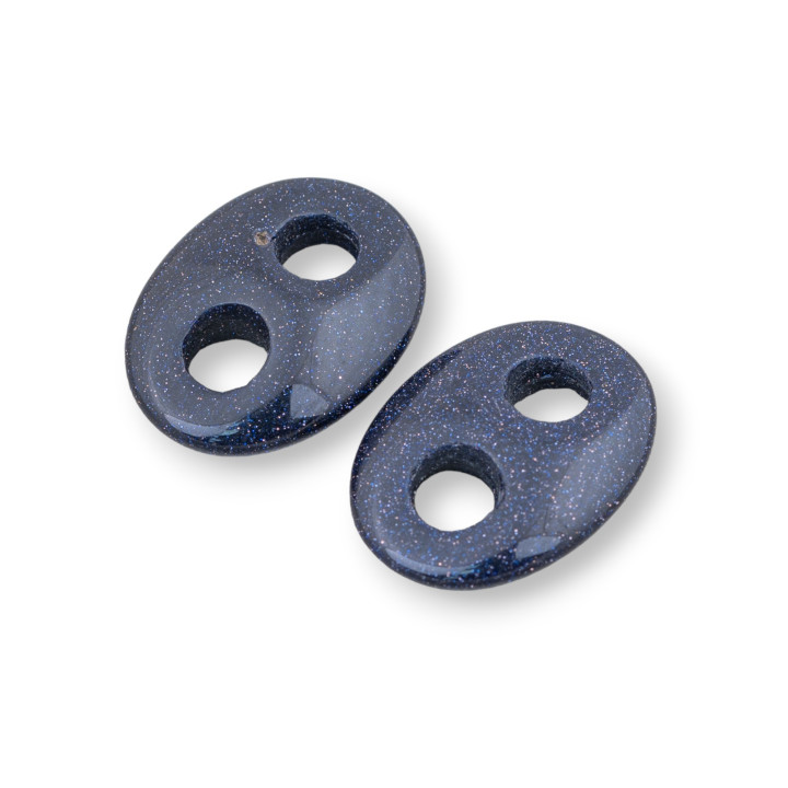 Componente Criollo Malla Marina 15x18mm Piedra Sol Azul 5uds