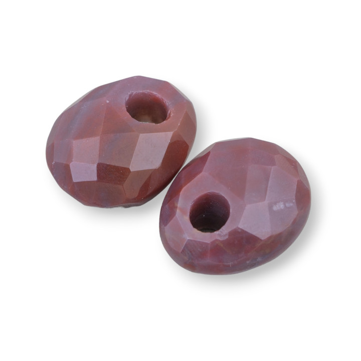 Componente criollo Oval Facetado 20x25mm Espesor 12mm 3pcs Ágata India