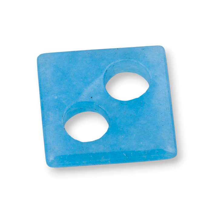 Créole Composant Carré 35mm 2pcs Quartz Céleste