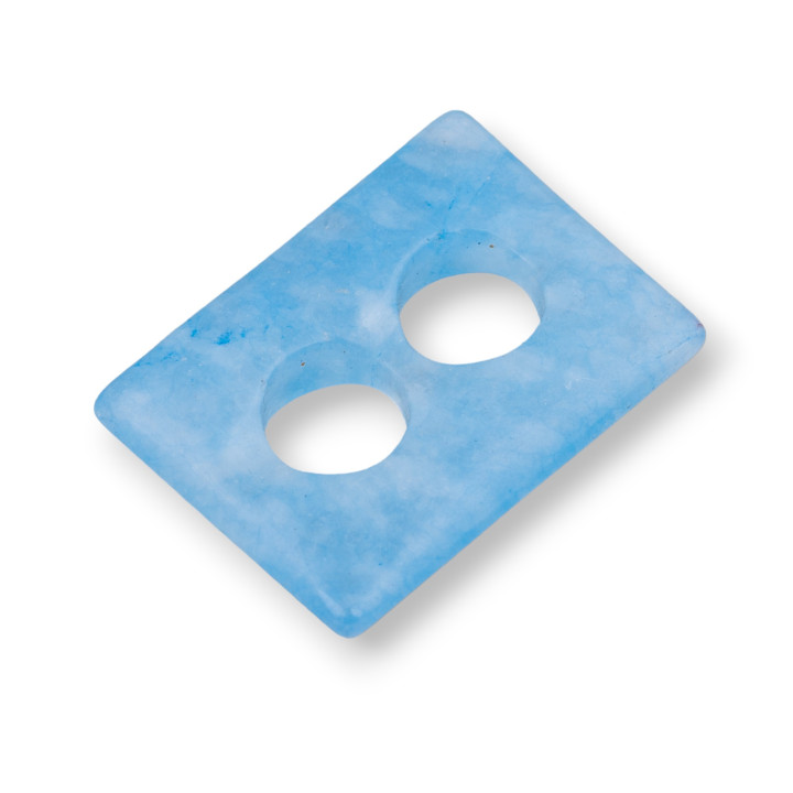 Componente criollo Rectángulo 26x35mm 3pcs Celeste