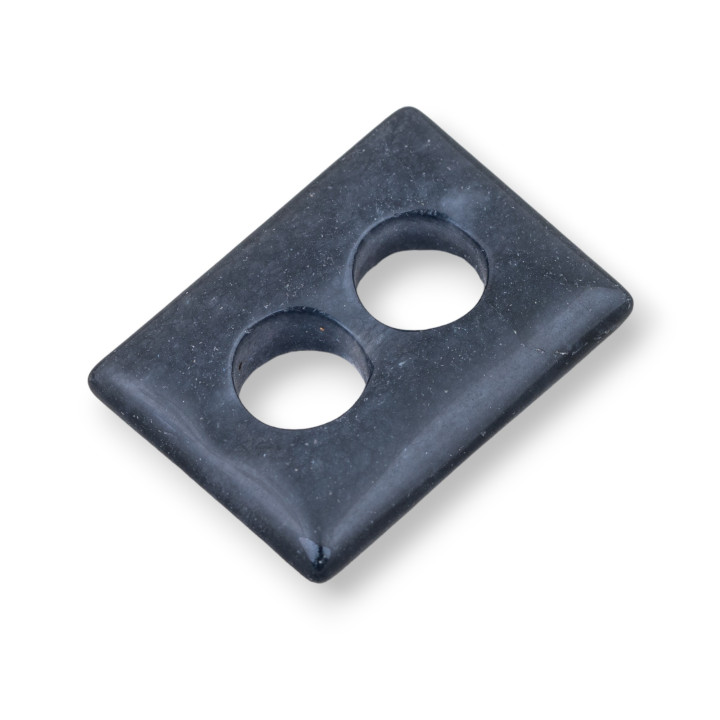 Creole Rectangle Component 26x35mm 3pcs Gray Jade