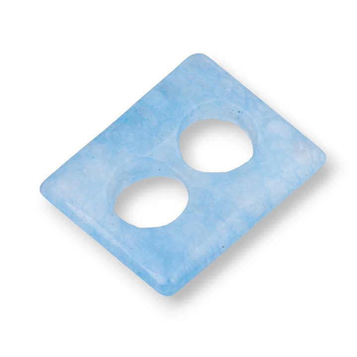 Creole Rectangle Component 32x40mm 2τμχ Ανοιχτό Μπλε