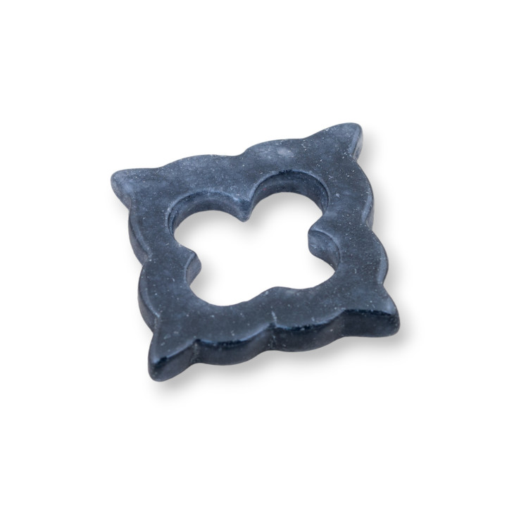 Component Colgante Cornetto 33mm Sin Agujero 2pcs Cuarzo Gris